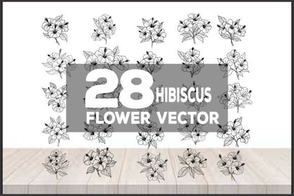 28 Hibiscus Flower Vector Illustration: Your Go-To Tropical Design Bundle for Real Creative Work