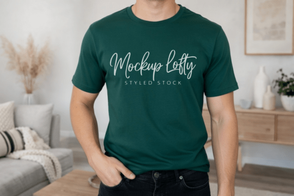 Bella Canvas 3001 Forest T-shirt Mockup