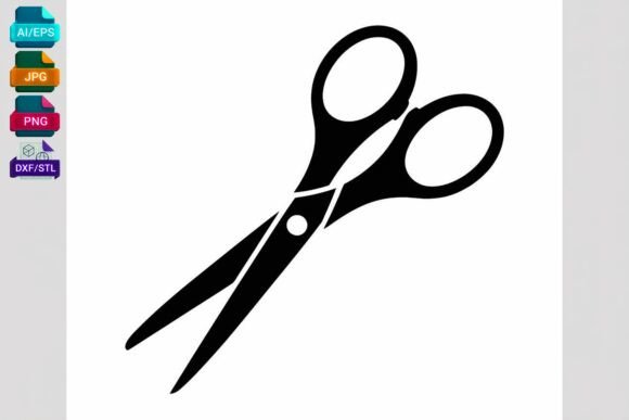 Black Scissors Icon SVG AI EPS PNG DXF: A Practical Digital Cut File Bundle for Crafters and Small Businesses