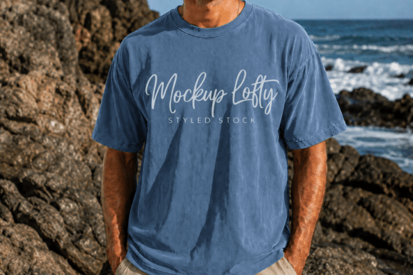 Comfort Colors C1717 Blue Jean Mockup