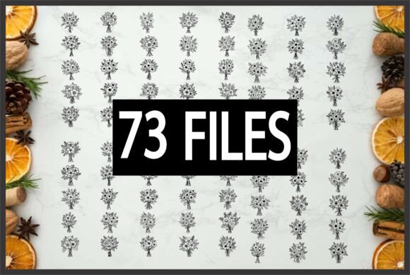 Flower Bouquet Line Art Vector