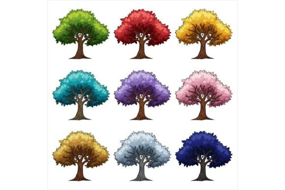 Free Collection of Tree Illustration Set