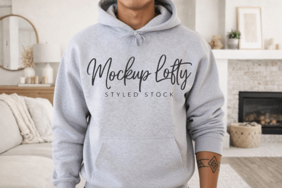 Gildan 18500 Hooded Sweatshirt Mockup 10