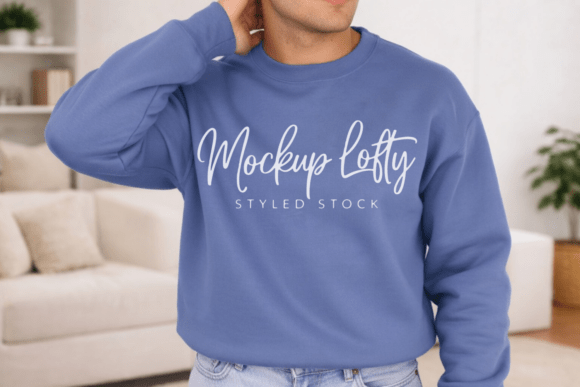 Indigo Blue Gildan 18500 Hoodie Mockup
