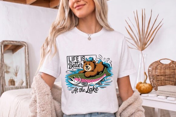 Life Is Better at the Lake Retro PNG