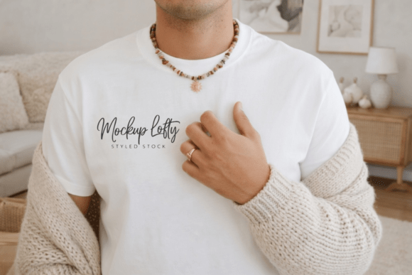 Mens Gildan 5000 T-shirt Mockup 6