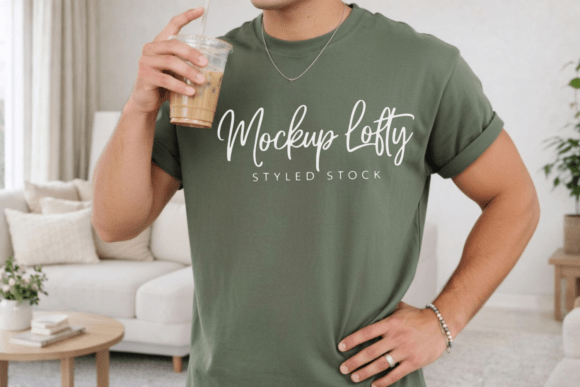 Moss Comfort Colors C1717 T-Shirt Mockup