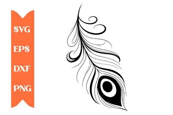 Peacock Feather SVG - Luxury Calligraphy