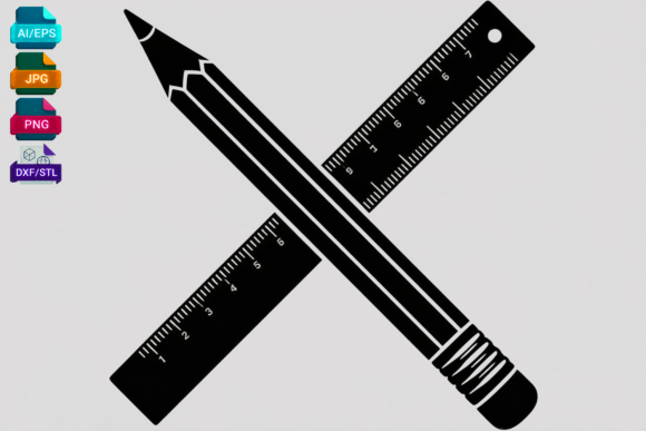 Pencil and Ruler Icon SVG