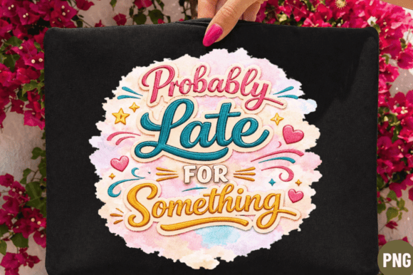 Probably Late for Something PNG T-Shirt Design: A Creative Powerhouse for Makers and Entrepreneurs