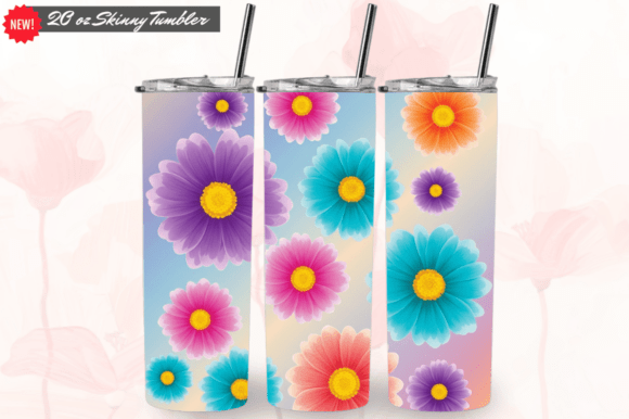 Rainbow Bloom Harmony 20oz Tumbler Wraps: A Creative Power Tool for Makers and Small Businesses