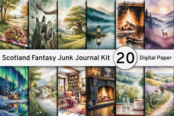 Scotland Fantasy Junk Journal Kit