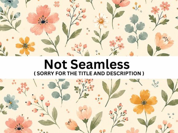 Soft Peach Floral Seamless Pattern PNG