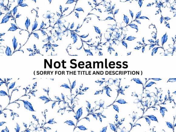 Tiny Blue Daisy Seamless Pattern