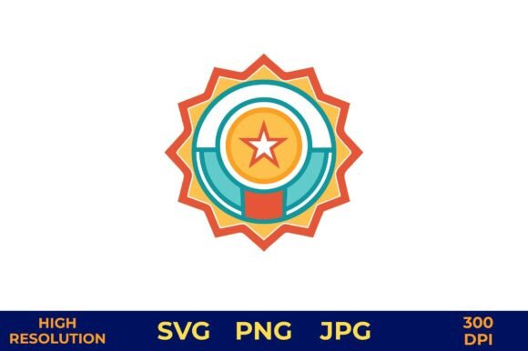 Vibrant Inclusion Badge with Star: A Versatile Digital Asset for Meaningful Design