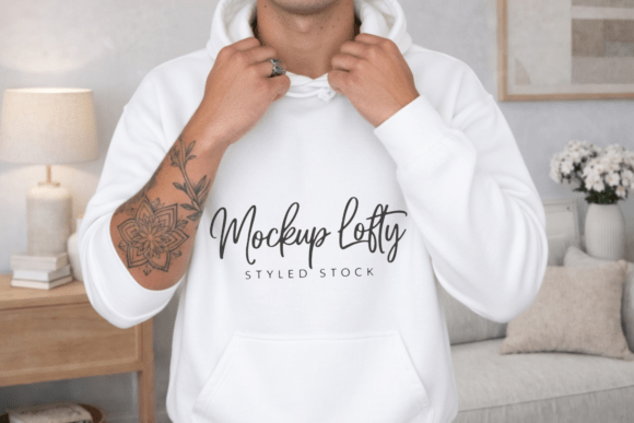 White Gildan 18500 Hoodie Mockup: The Essential Tool for Authentic, High-Fidelity Design Presentation