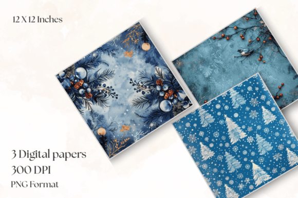 Winter Holiday Digital Papers: Seamless, Elegant Backdrops for Real Creative Work